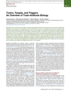 Molecular Cell-2018-Toxins, Targets, and Triggers An Overview of Toxin-Antitoxin Biology