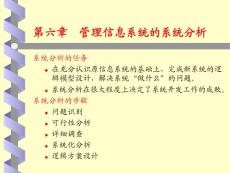第六章 管理信息系统的系统分析