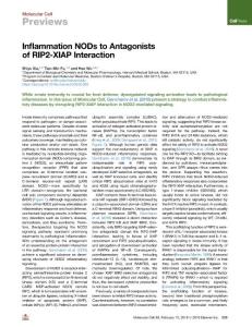 Inflammation-NODs-to-Antagonists-of-RIP2-XIAP-Interaction_2018_Molecular-Cel