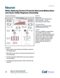 Rbfox-Splicing-Factors-Promote-Neuronal-Maturation-and-Axon-Initia_2018_Neur