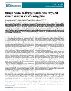 nn.2018-Shared neural coding for social hierarchy and reward value in primate amygdala