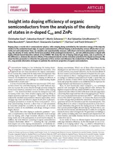 nmat.2018-Insight into doping efficiency of organic semiconductors from the analysis of the density of states in n-doped C60 and ZnPc