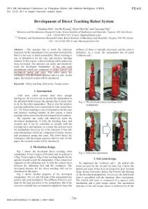Development of direct teaching robot system