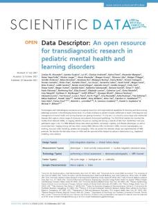 12月20日scientific data兒童數(shù)據(jù)公開An open resource for t