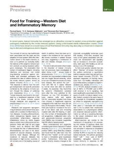 Food-for-Training-Western-Diet-and-Inflammatory-Memory_2018_Cell-Metabolism