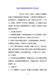 2019年煤炭運銷年終工作總結.docx