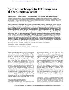 Genes Dev.-2018-Seike-Stem cell niche-specific Ebf3 maintains the bone marrow cavity