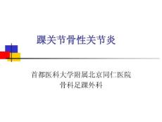 踝关节骨性关节炎