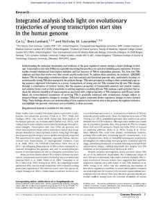 Genome Res.-2018-Li-Integrated analysis sheds light on evolutionary trajectories of young transcription start sites in the human genome