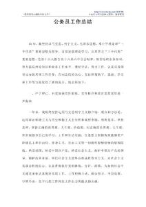 公務員工作總結