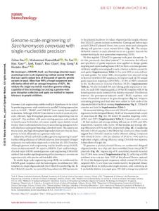 nbt.4132-Genome-scale engineering of Saccharomyces cerevisiae with single-nucleotide precision