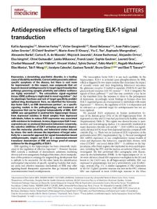 nm.2018-Antidepressive effects of targeting ELK-1 signal transduction