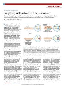 nm.2018-Targeting metabolism to treat psoriasis