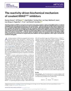 nsmb.2018-The reactivity-driven biochemical mechanism of covalent KRASG12C inhibitors