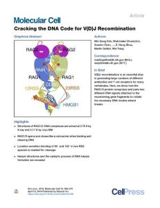 Cracking-the-DNA-Code-for-V-D-J-Recombination_2018_Molecular-Cell