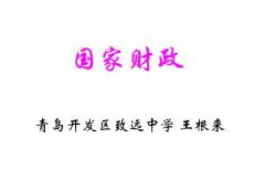 高一政治國(guó)家財(cái)政1(1)