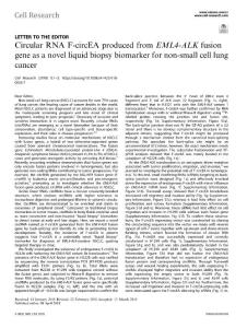 cr.2018-Circular RNA F-circEA produced from EML4-ALK fusion gene as a novel liquid biopsy biomarker for non-small cell lung cancer