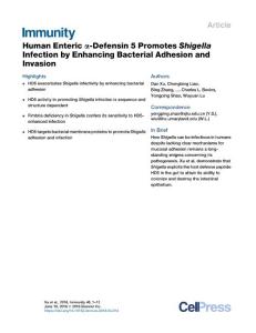 Human-Enteric---Defensin-5-Promotes-Shigella-Infection-by-Enhanci_2018_Immun