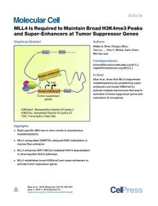 MLL4-Is-Required-to-Maintain-Broad-H3K4me3-Peaks-and-Super-En_2018_Molecular