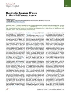 Hunting-for-Treasure-Chests-in-Microbial-Defense-Islands_2018_Molecular-Cell