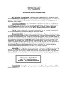 VILLANOVA UNIVERSITY COLLEGE OF NURSING GRADUATE PROGRAM