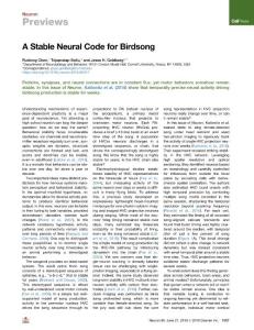 A-Stable-Neural-Code-for-Birdsong_2018_Neuron