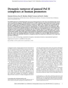 Genes Dev.-2018-Erickson-Dynamic turnover of paused Pol II complexes at human promoters