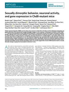 nn.2018-Sexually dimorphic behavior, neuronal activity, and gene expression in Chd8-mutant mice