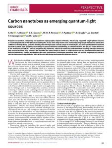 nmat.2018-Carbon nanotubes as emerging quantum-light sources