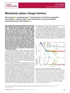 nmat.2018-Monatomic phase change memory