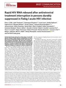 nm.2018-Rapid HIV RNA rebound after antiretroviral treatment interruption in persons durably suppressed in Fiebig I acute HIV infection