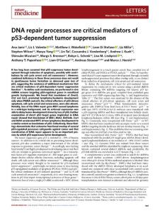 nm.2018-DNA repair processes are critical mediators of p53-dependent tumor suppression