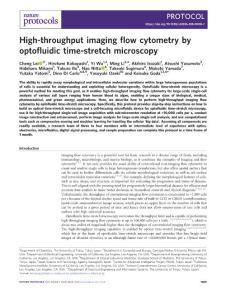 nprot.2018-High-throughput imaging flow cytometry by optofluidic time-stretch microscopy