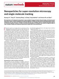 nmeth.2018-Nanoparticles for super-resolution microscopy and single-molecule tracking