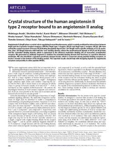 nsmb.2018-Crystal structure of the human angiotensin II type 2 receptor bound to an angiotensin II analog