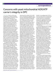 nsmb.2018-Concerns with yeast mitochondrial ADP-ATP carrier’s integrity in DPC