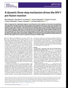 nsmb.2018-A dynamic three-step mechanism drives the HIV-1 pre-fusion reaction