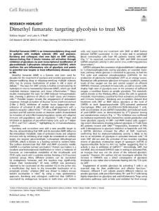 cr.2018-Dimethyl fumarate- targeting glycolysis to treat MS