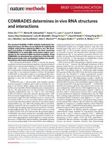 nmeth.2018-COMRADES determines in vivo RNA structures and interactions