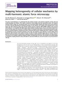 nprot.2018-Mapping heterogeneity of cellular mechanics by multi-harmonic atomic force microscopy