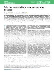 nn.2018-Selective vulnerability in neurodegenerative diseases