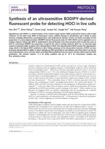 nprot.2018-Synthesis of an ultrasensitive BODIPY-derived fluorescent probe for detecting HOCl in live cells