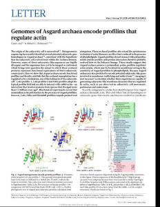 nature-2018-Genomes of Asgard archaea encode profilins that regulate actin
