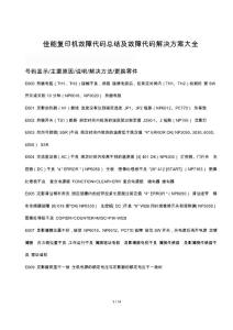 佳能复印机故障代码总结及故障代码解决方案大全