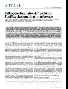 nature.2018-Pathogen elimination by probiotic Bacillus via signalling interference