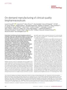 nbt.4262-On-demand manufacturing of clinical-quality biopharmaceuticals