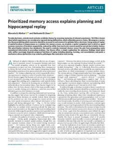 nn.2018-Prioritized memory access explains planning and hippocampal replay