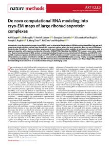 nmeth.2018-De novo computational RNA modeling into cryo-EM maps of large ribonucleoprotein complexes
