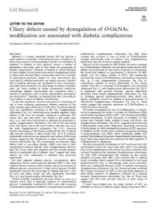 cr.2018-Ciliary defects caused by dysregulation of O-GlcNAc modification are associated with diabetic complications