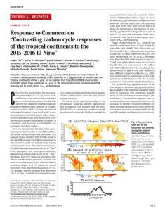 Science-2018-Response to Comment on “Contrasting carbon cycle responses of the tropical continents to the 2015–2016 El Niño”